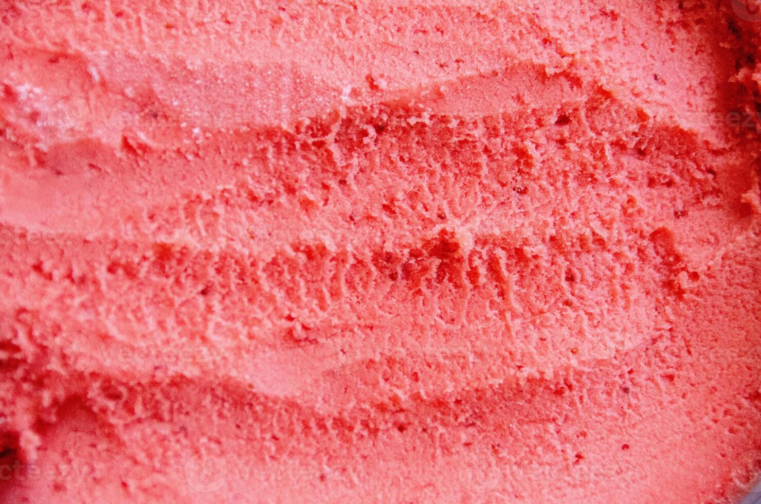 Raspberry sorbet texture, top view. photo