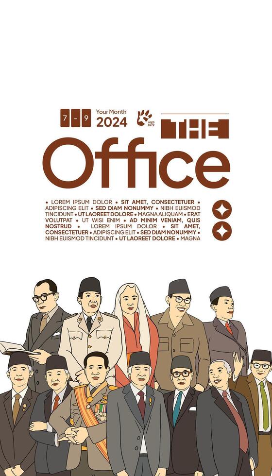 Office business team design layout idea for corporate event vector