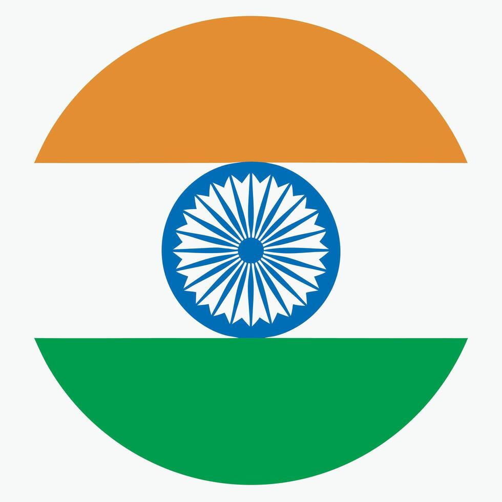 Round Indian flag design vector