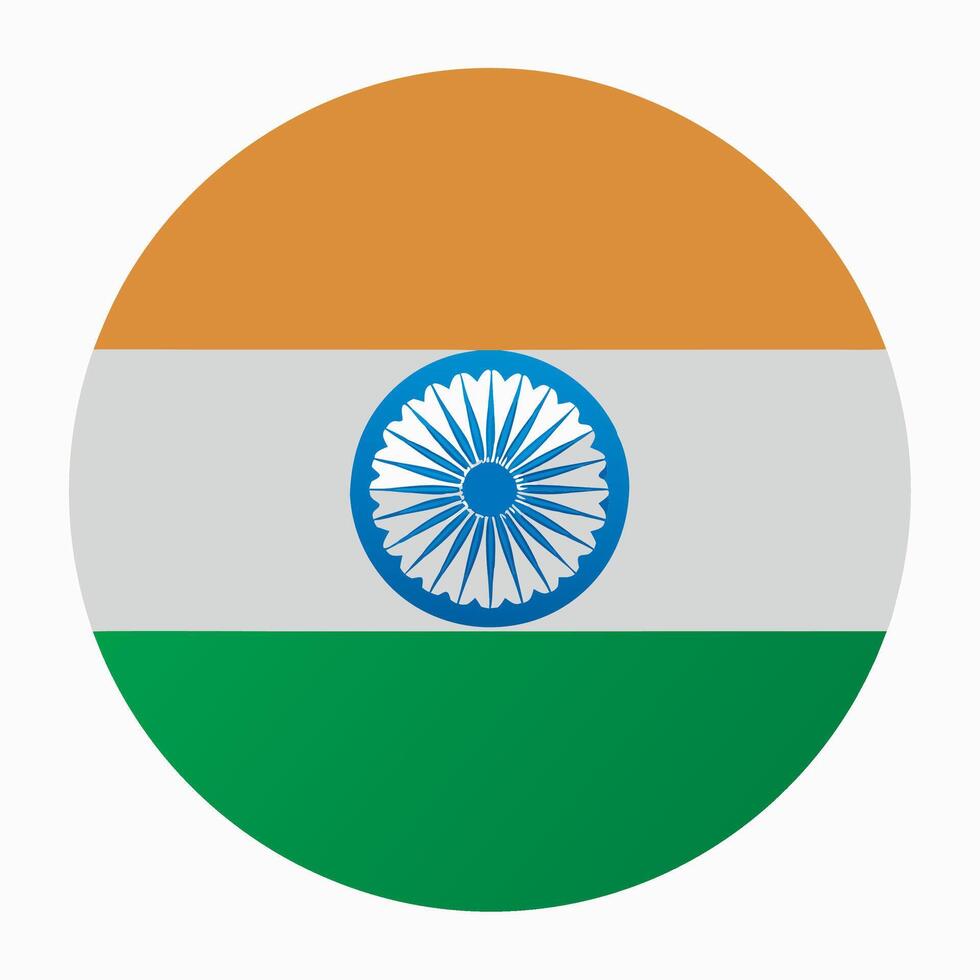 Round Indian flag design vector