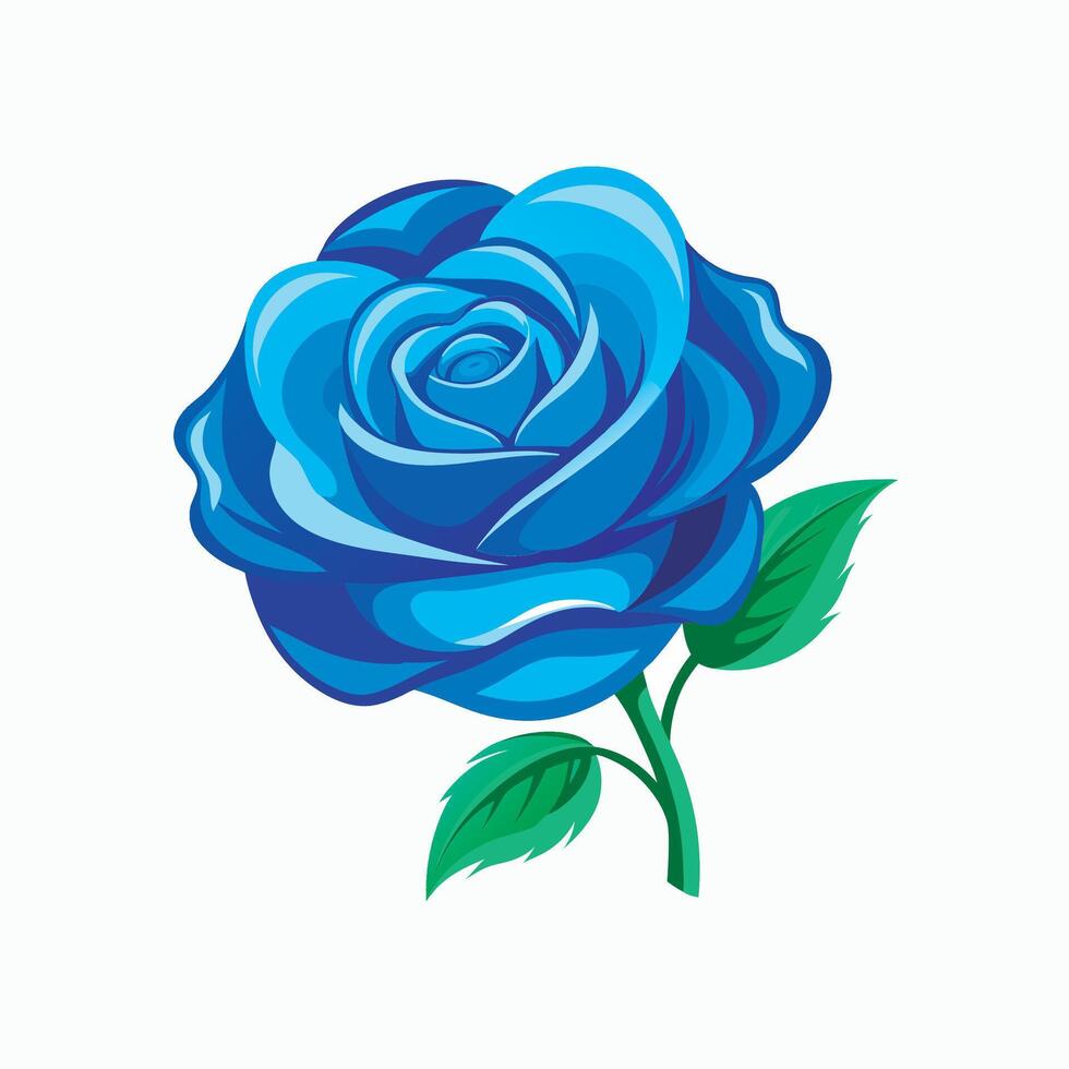 Rose flower on white background vector
