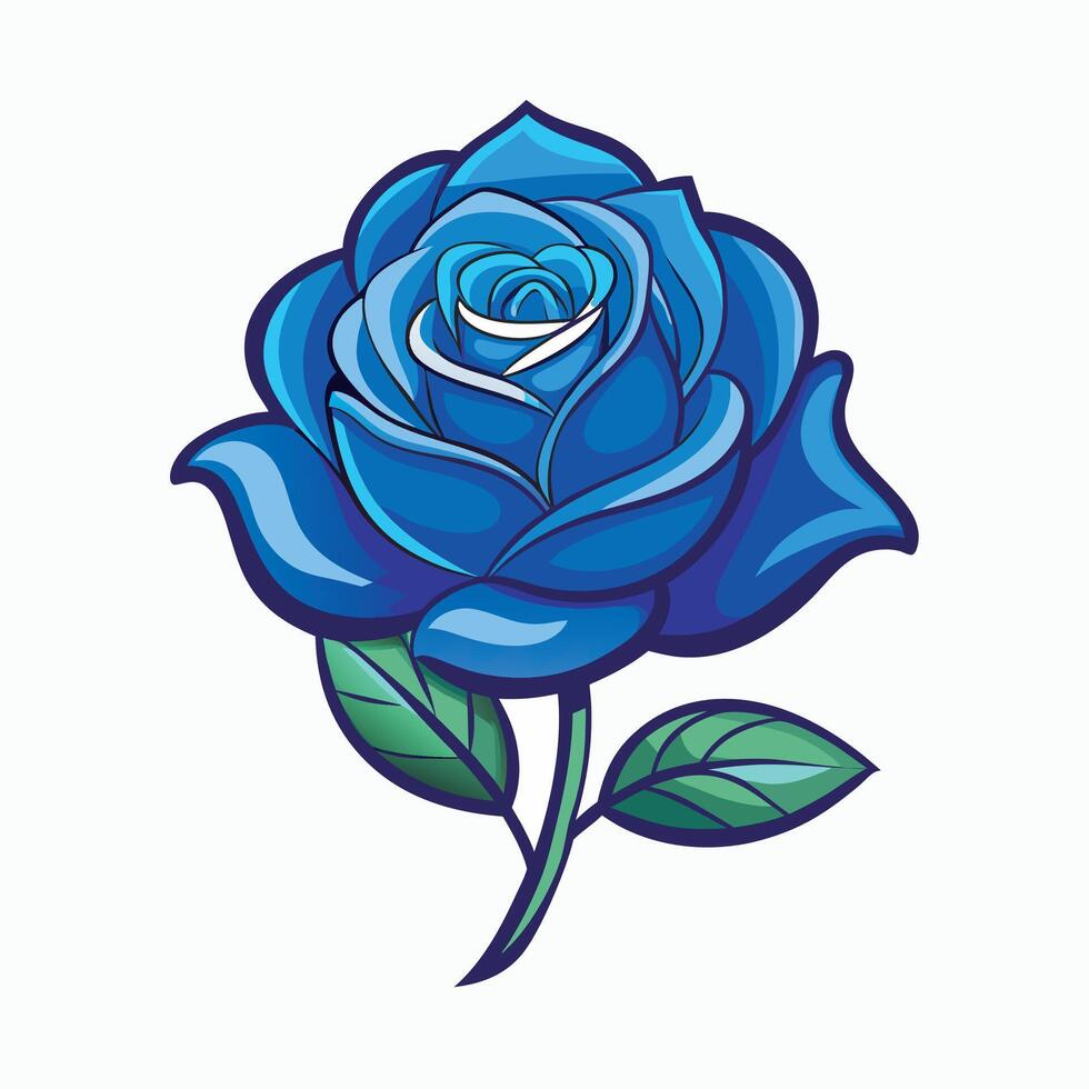Rose flower on white background vector