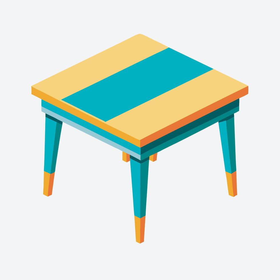 Wooden table for animation cartoon vector
