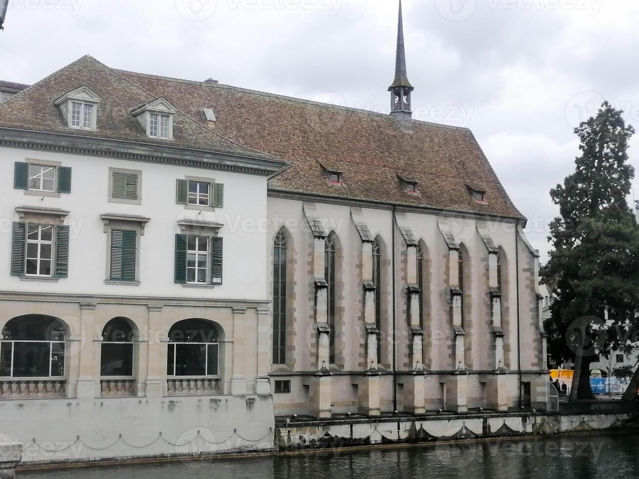 Scenic summer view of the Old Town architecture of Zurich photo