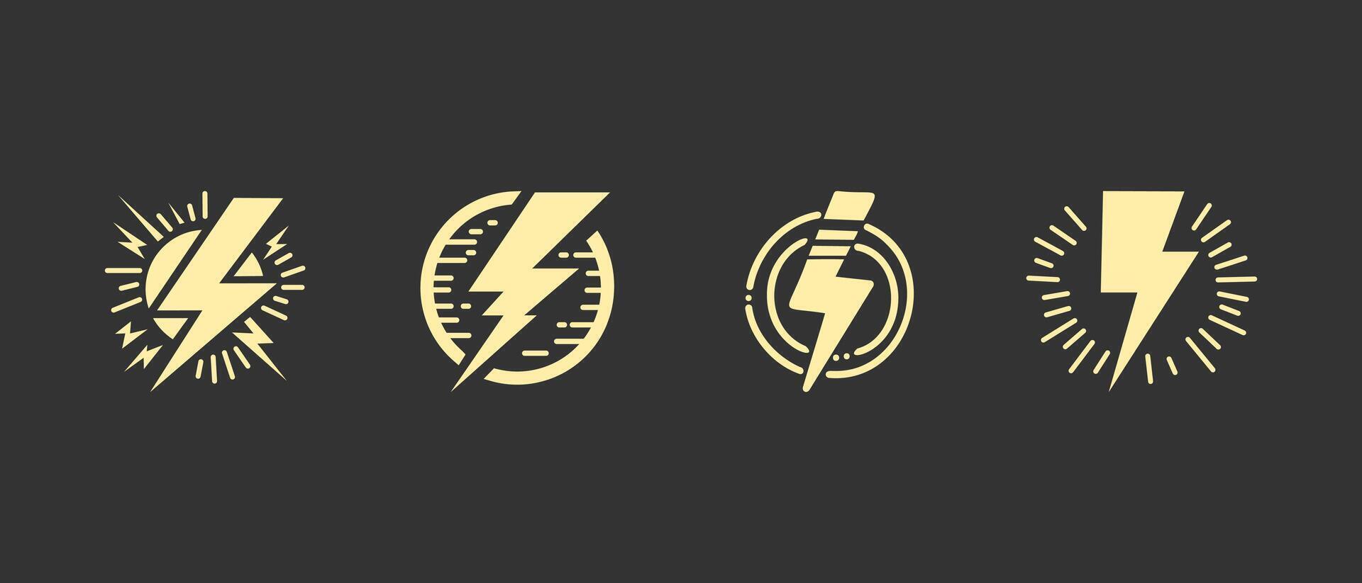 Hand drawn doodle electric lightning symbol sketch. thunder icon vector