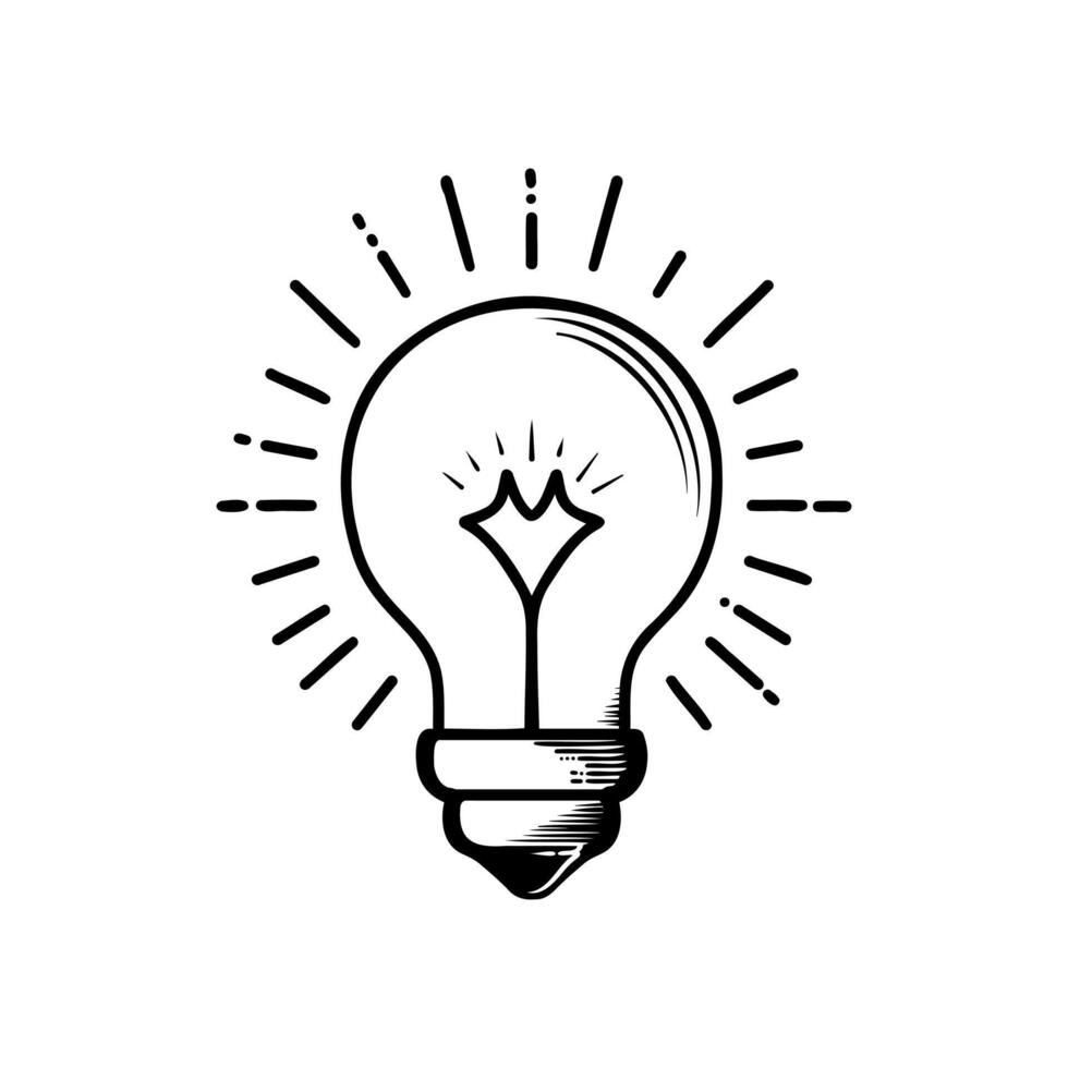 Lamp, bulb, idea icon illutration vector