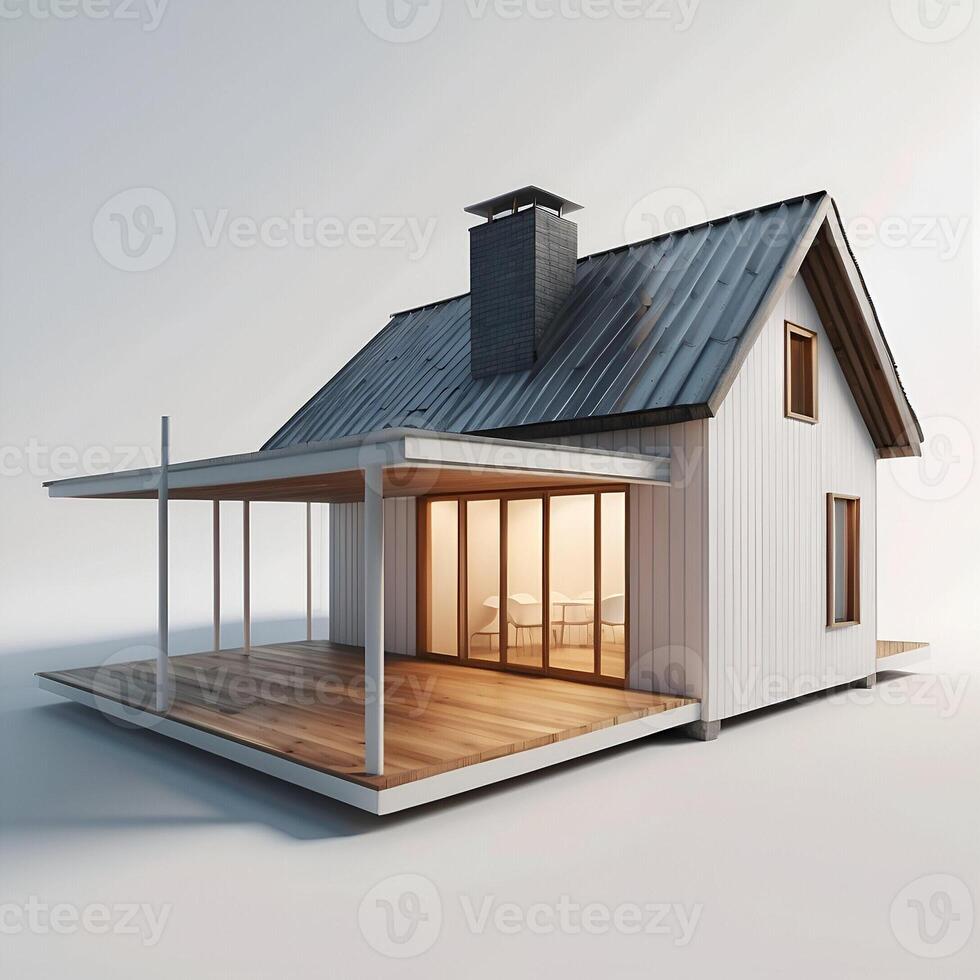 View of 3d house photo