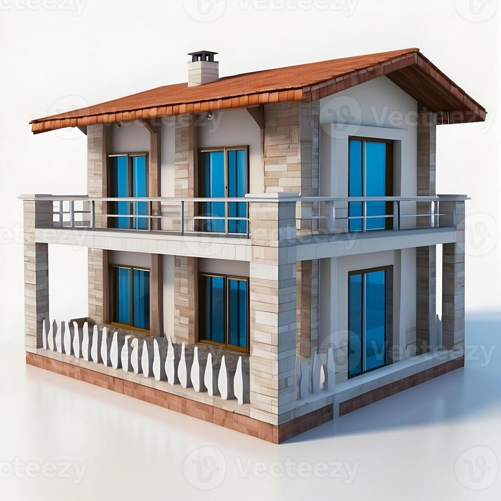 View of 3d house photo
