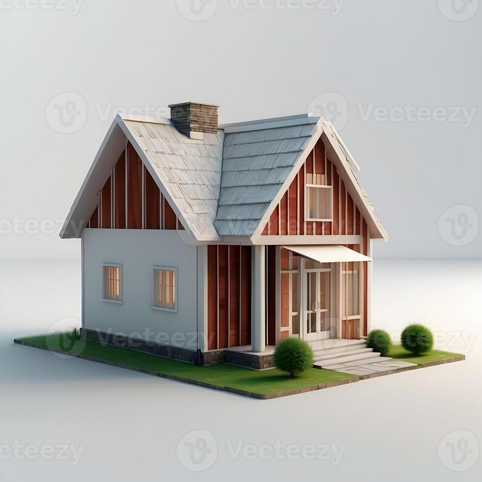View of 3d house photo