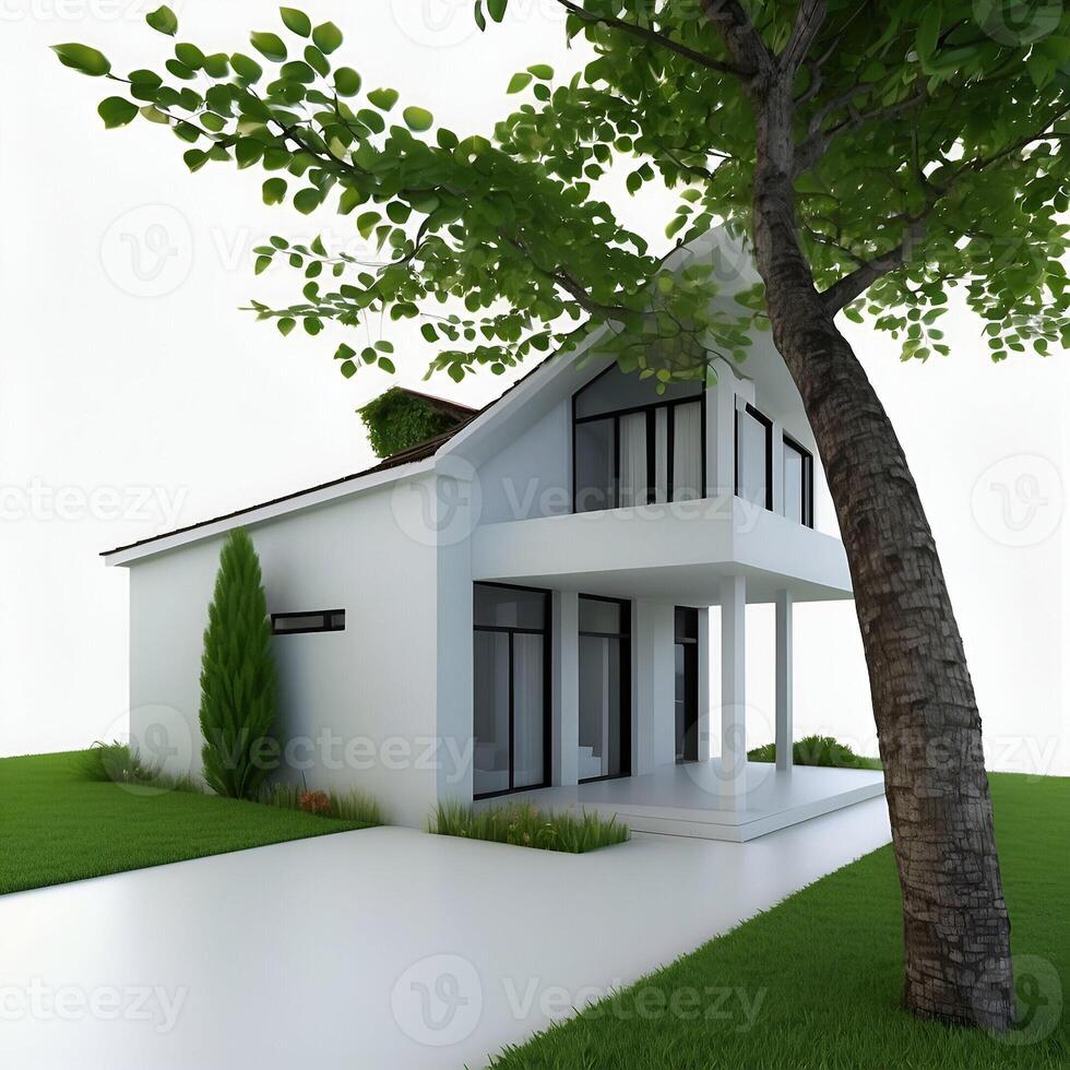 View of 3d house photo