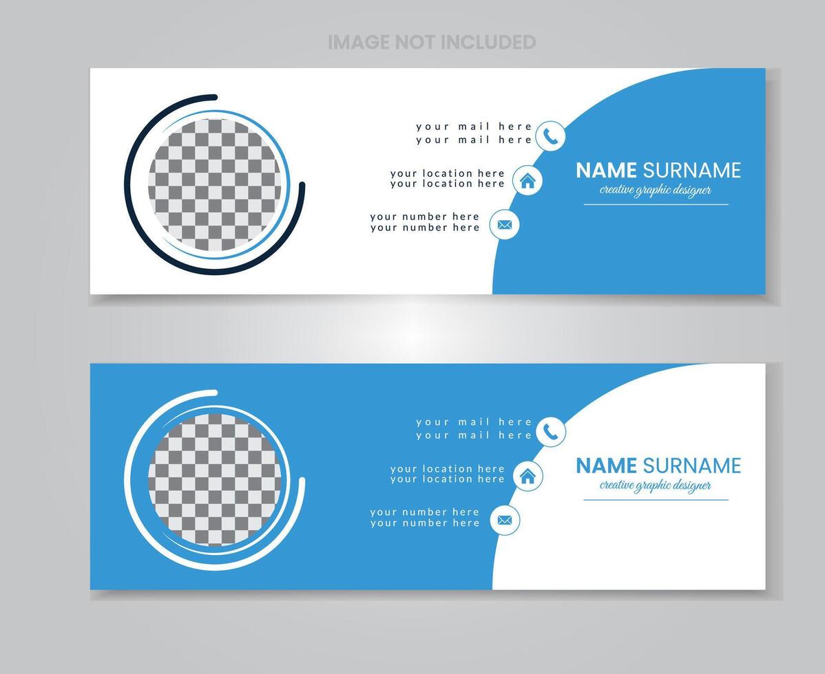 creative email signature templates design vector