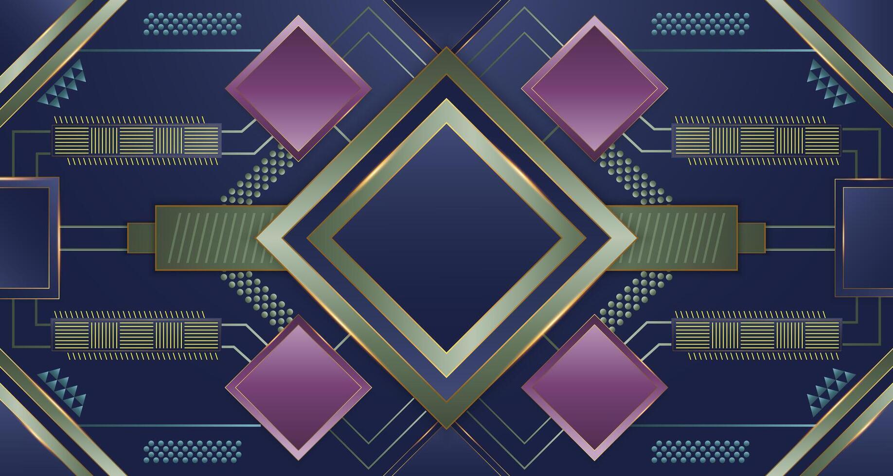 Abstract modern blue geometric background design vector