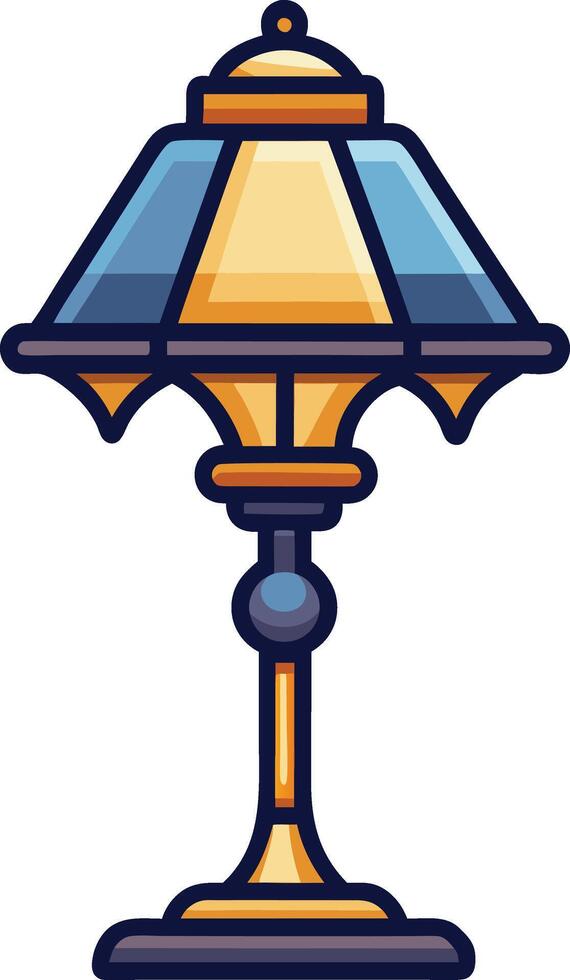 art of a table lamp vector