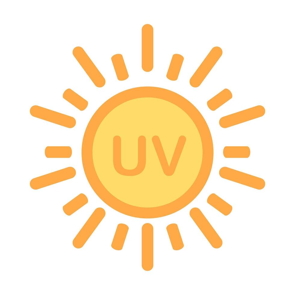 UV radiation icon solar ultraviolet light symbol for graphic design, logo, web site, social media, mobile app, ui illustration. vector