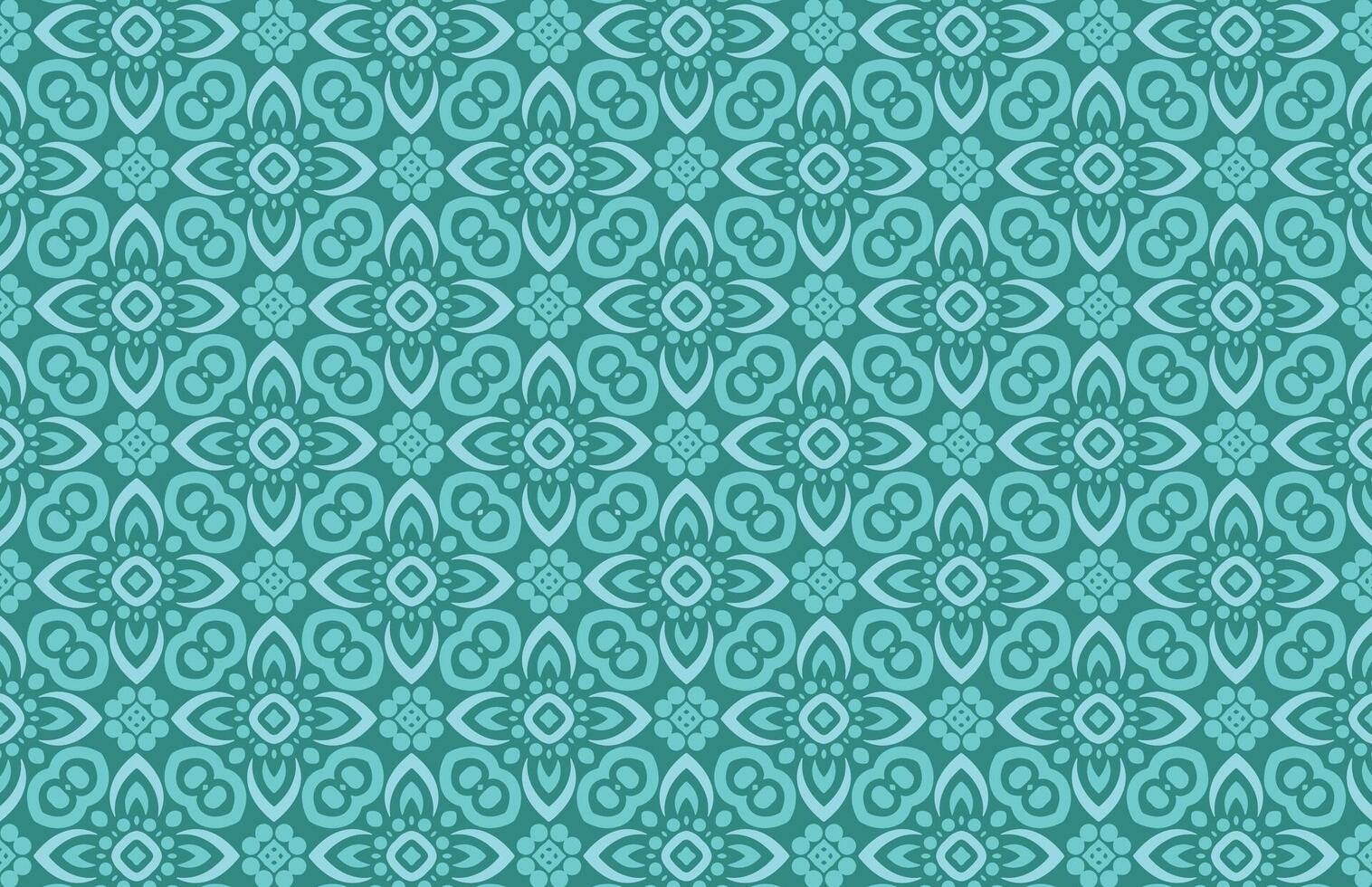 Textile blue color flowers fabric design pattern vector