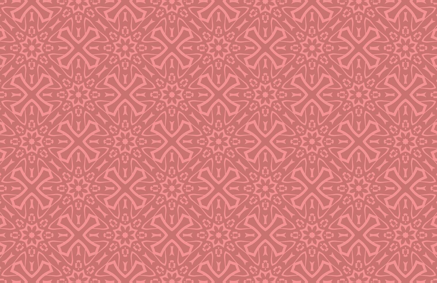 Red color fabric floral pattern vector