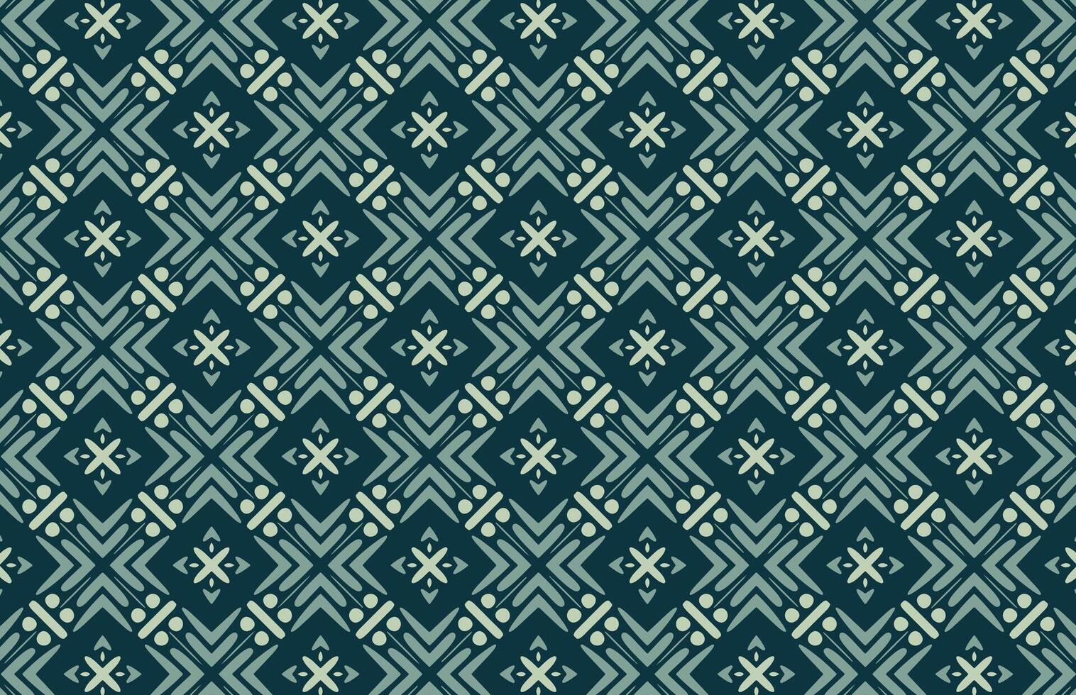 Geometric green color fabric design pattern vector