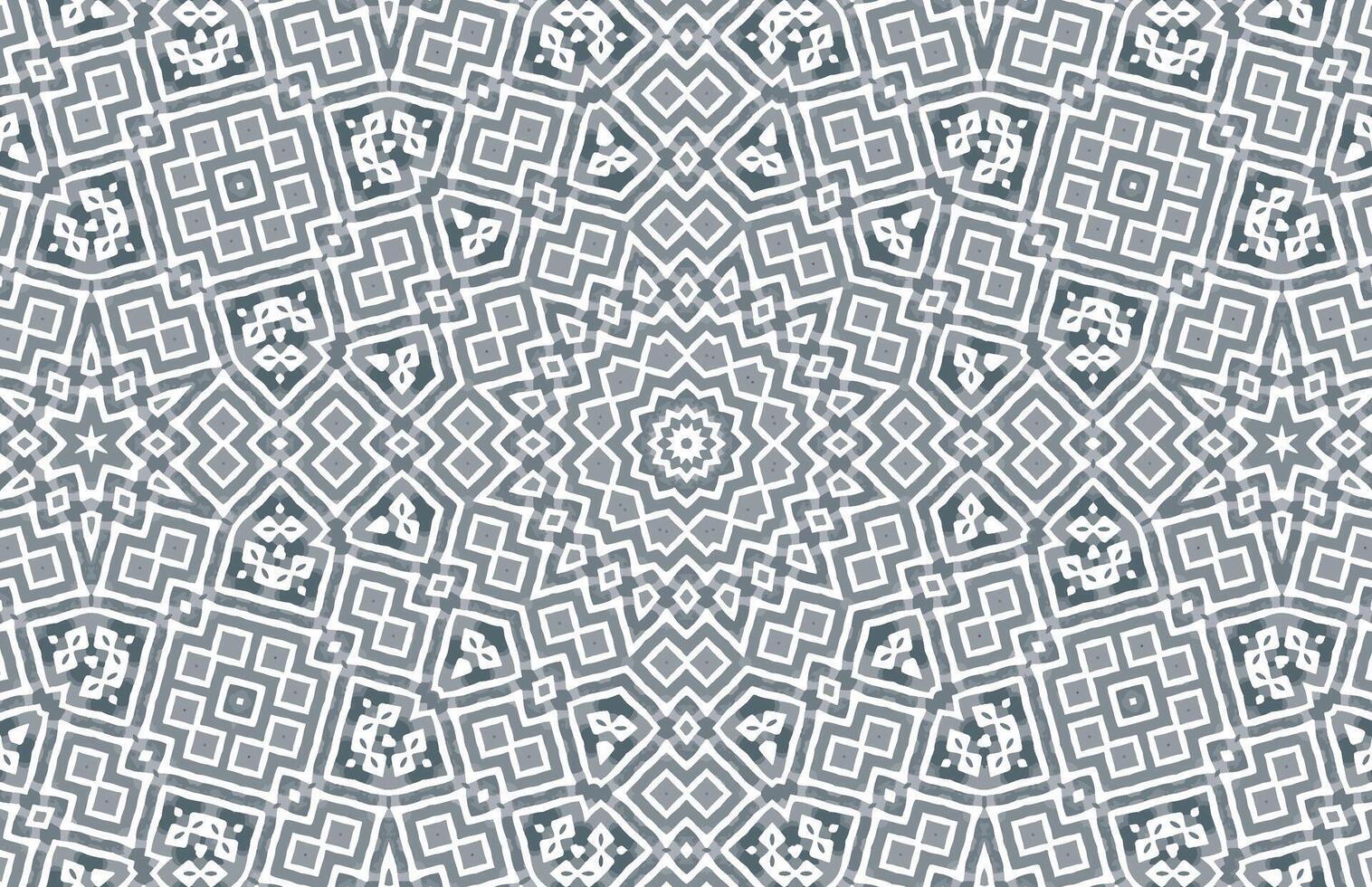 Gray color mandala design pattern vector