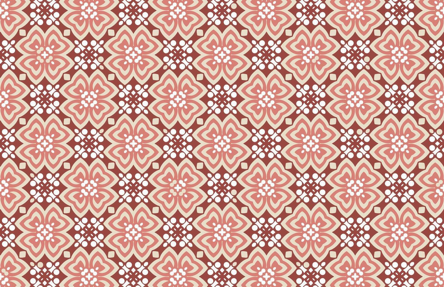 Textile red color fabric design pattern vector