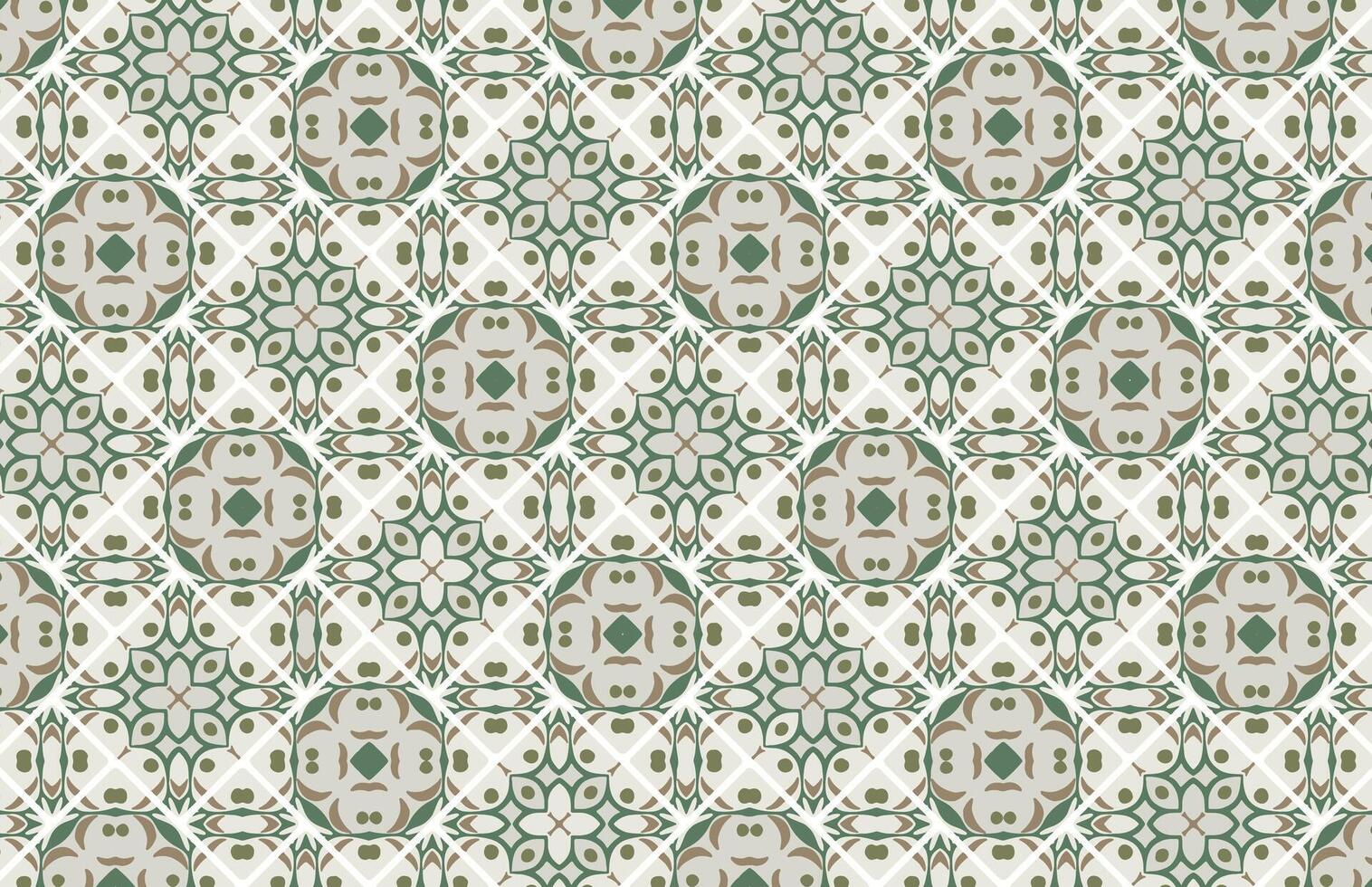 Green and brown tile design pattern vector