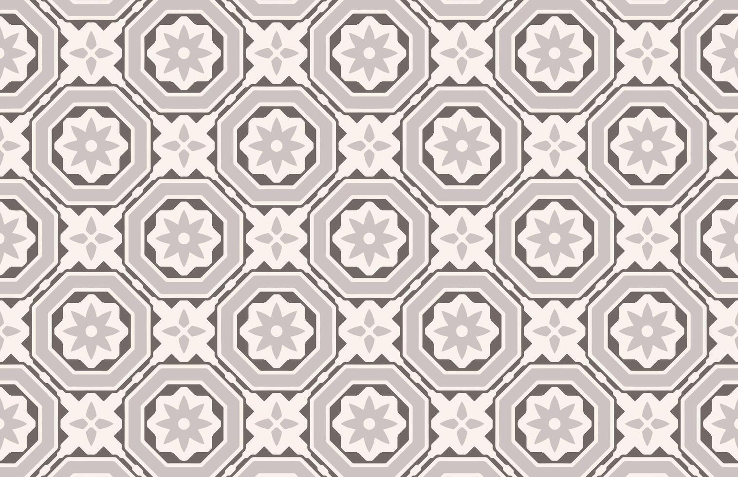 Geometric brown brown tile pattern vector