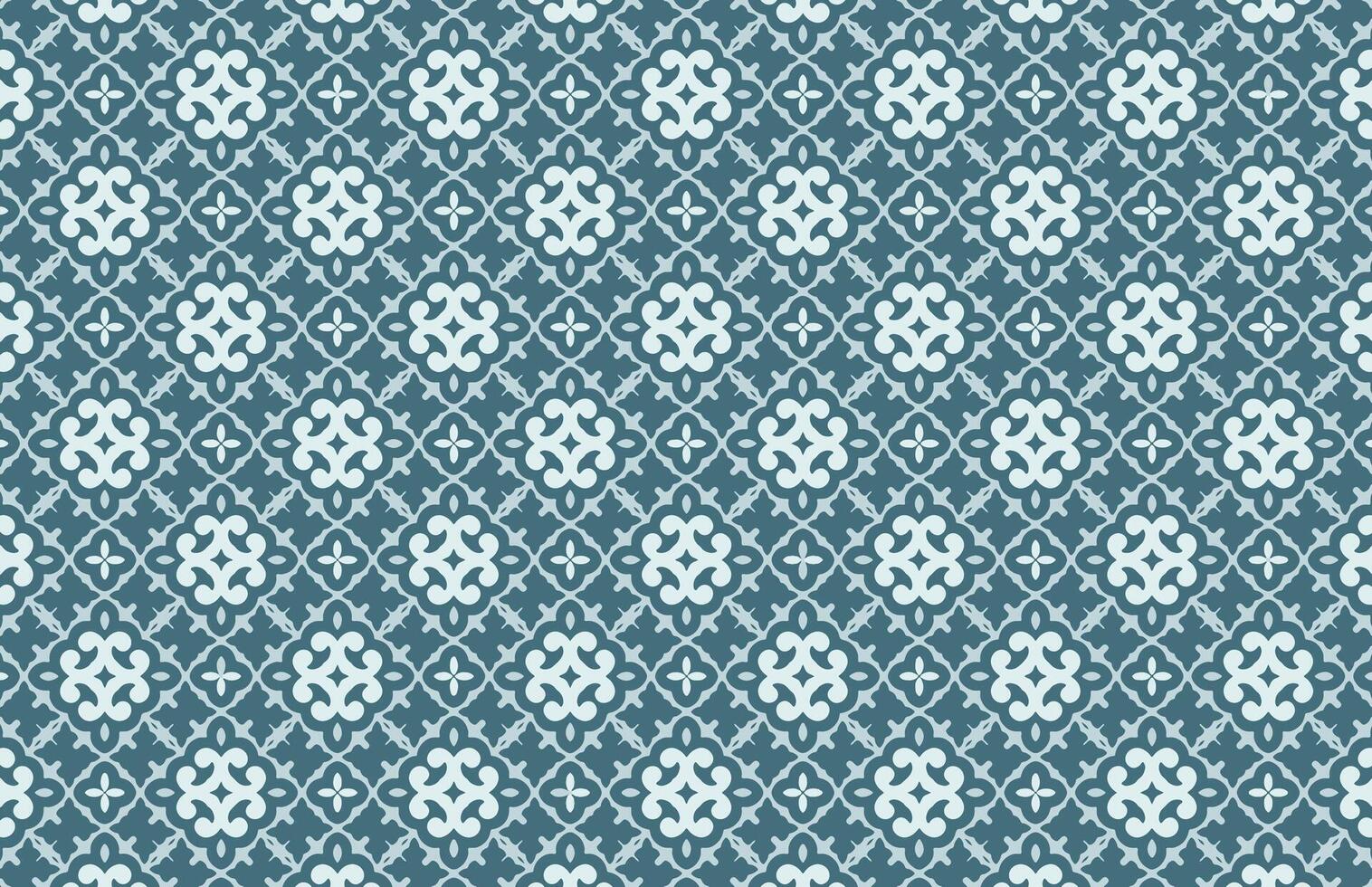 Blue and white fabric design pattern vector