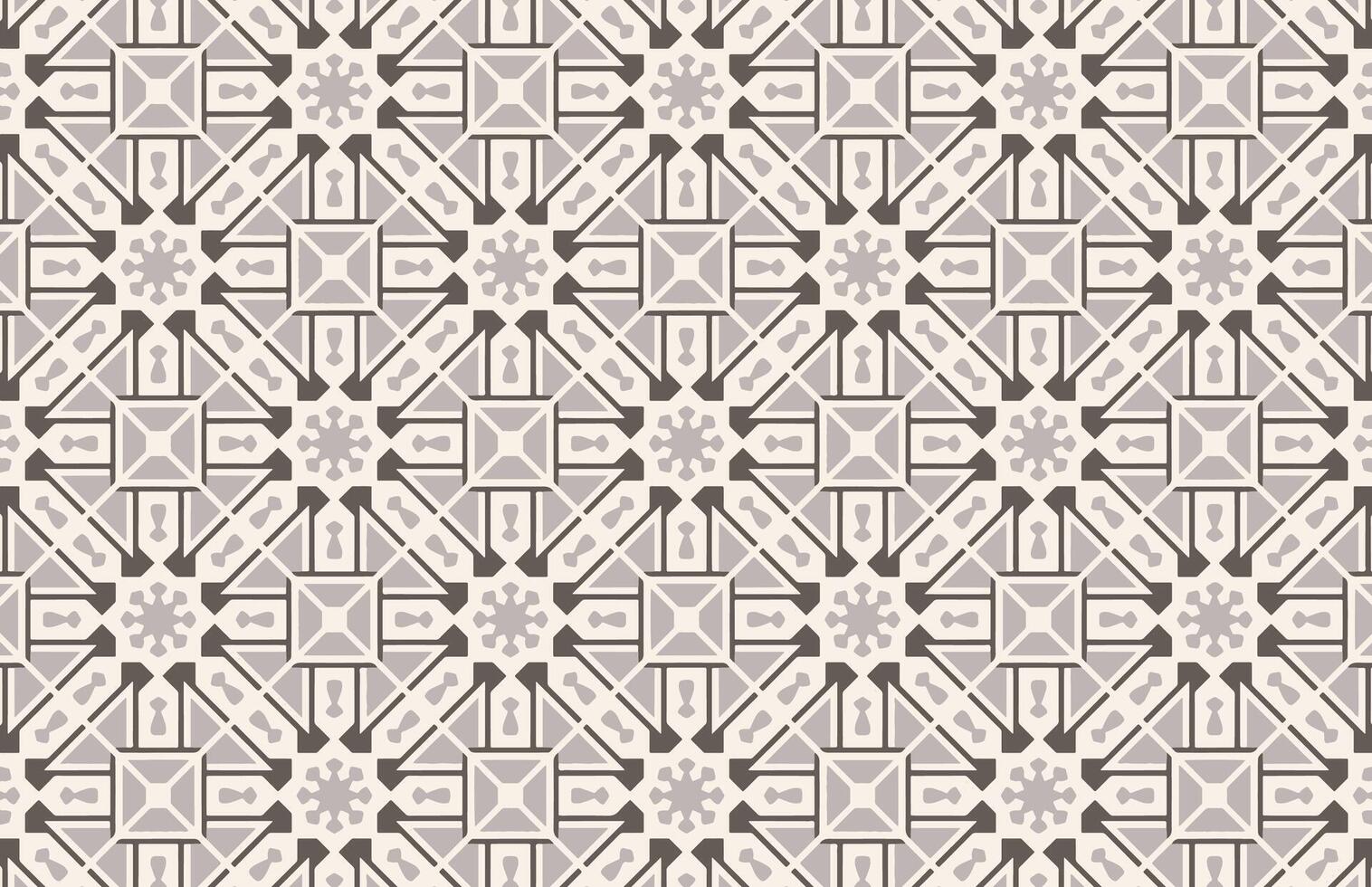 Geometric brown brown tile pattern vector