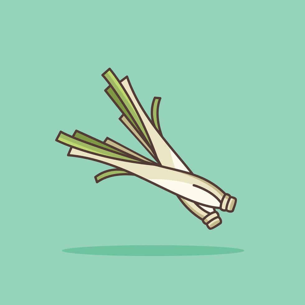 illustration of the lemongrass spice logo icon, kitchen spice for the cooking industry vector