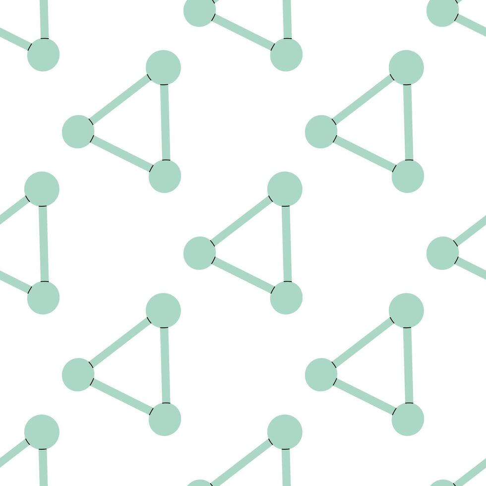 flat school Illustration. Crystallized molecule seamless pattern. Back to School. The science. vector