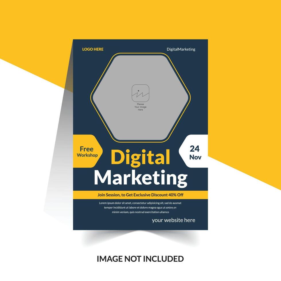 Digital business marketing promotion social media post template vector