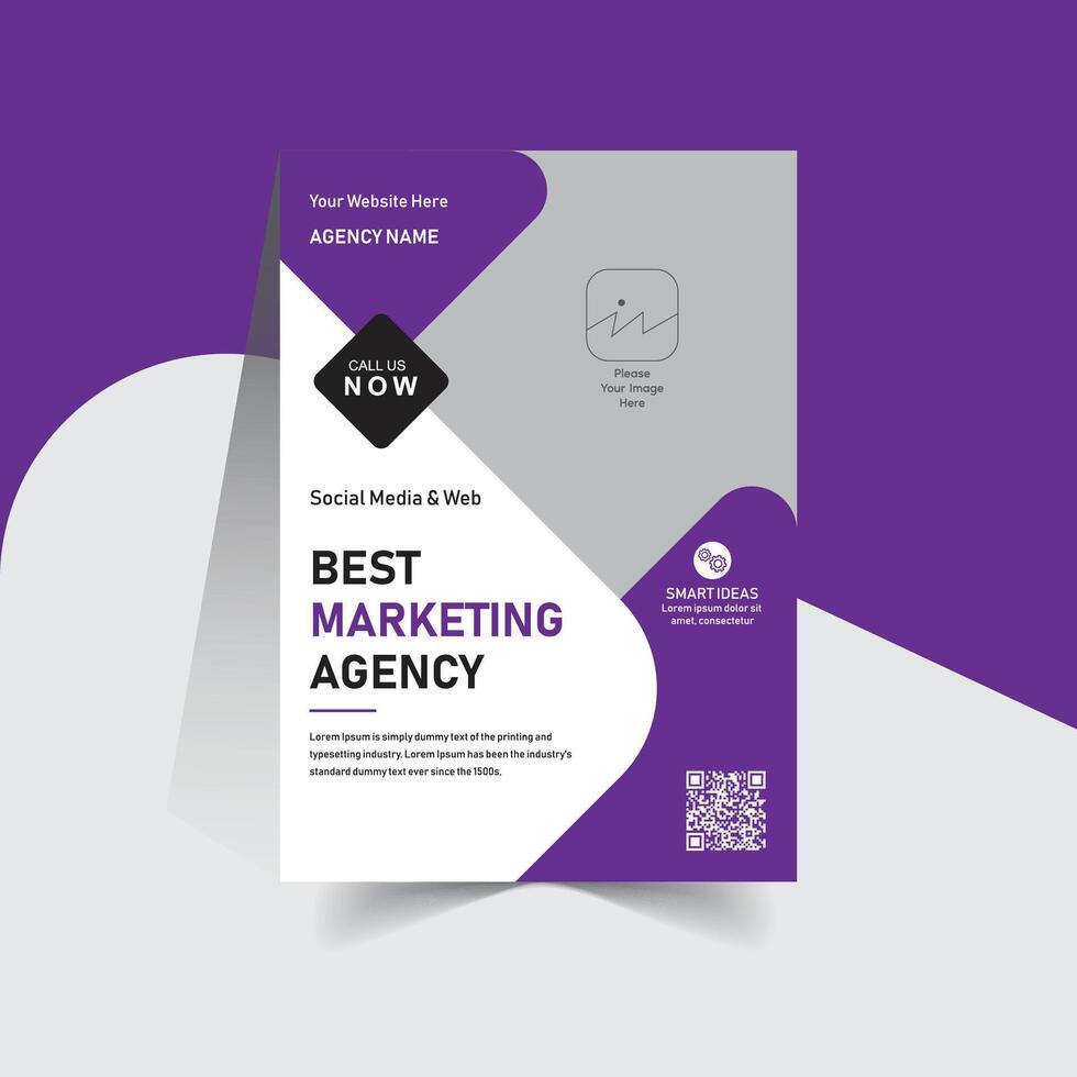 Digital marketing agency corporate business flyer design vector