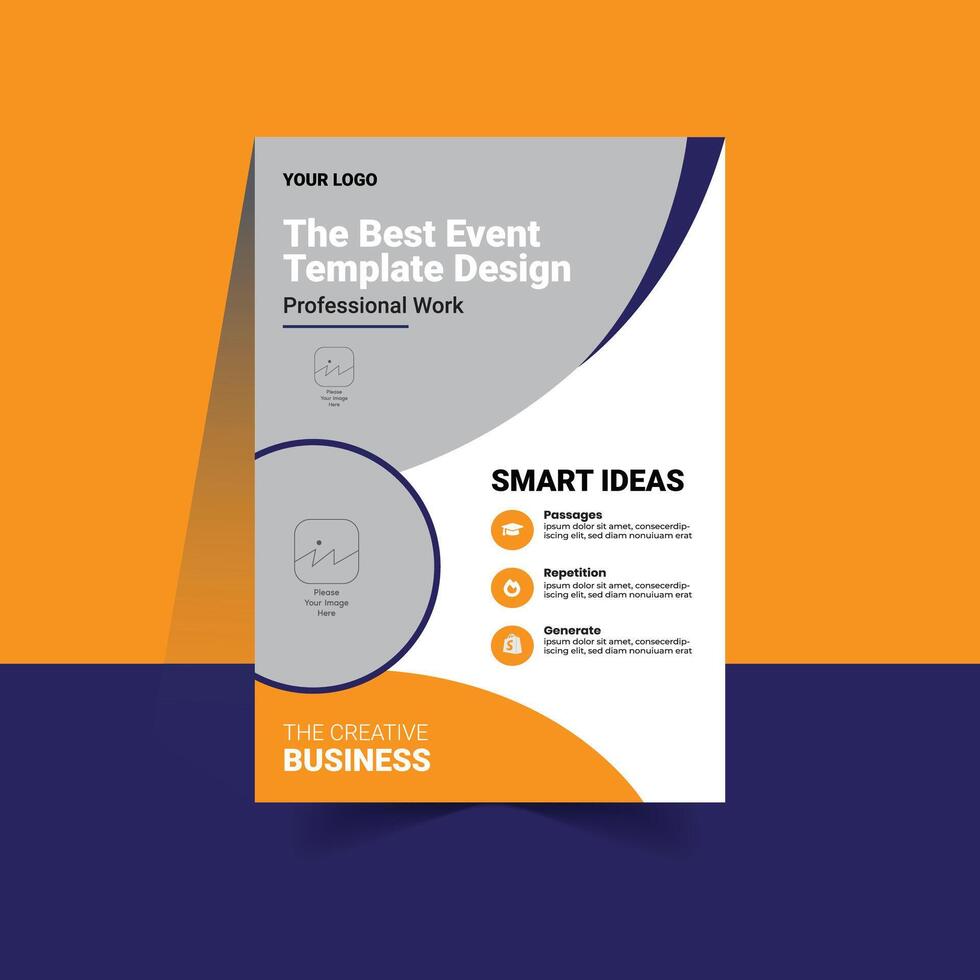 Corporate business flyer design template vector