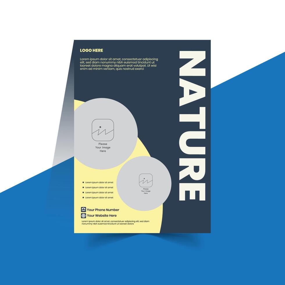 Relax with nature flyer template vector
