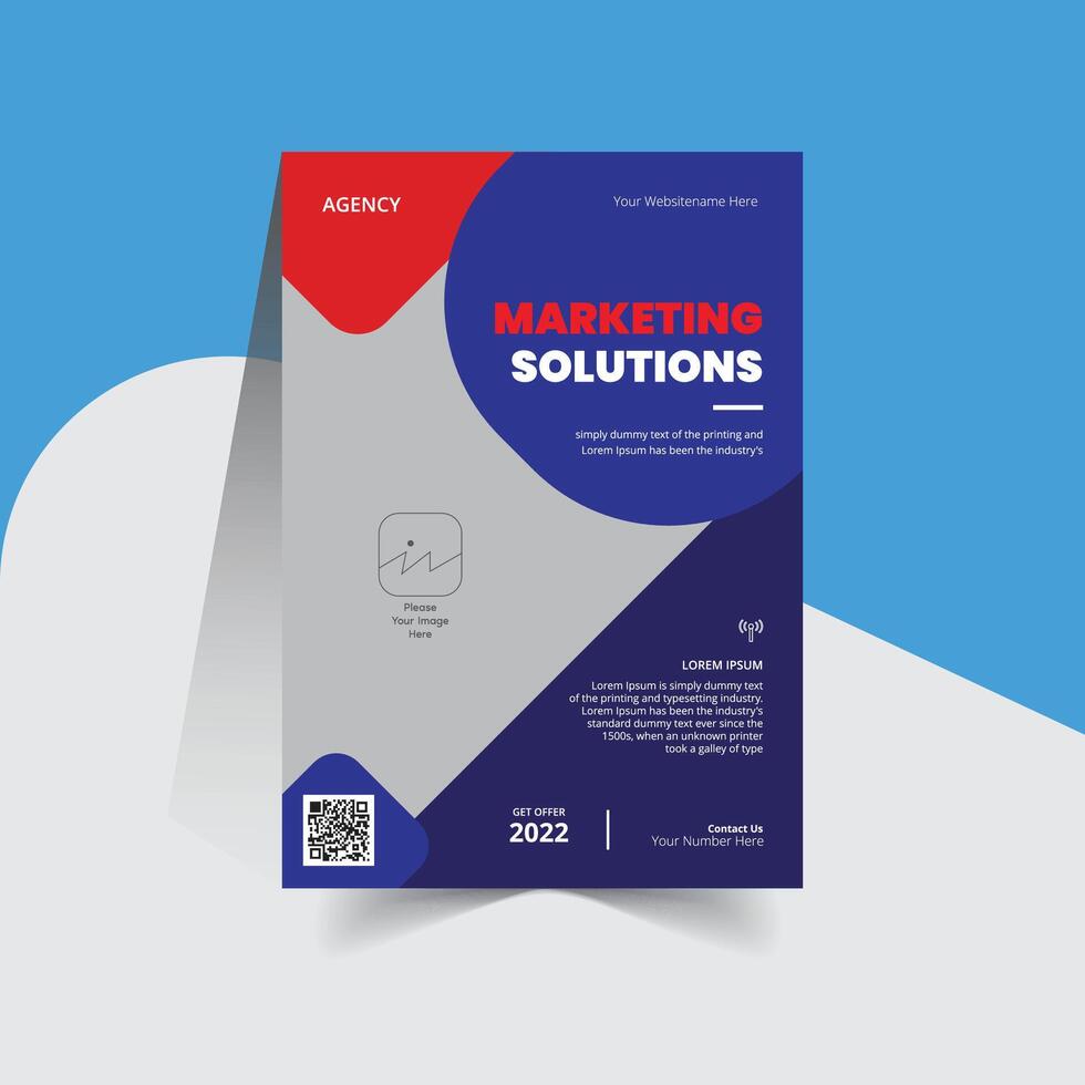Corporate business card flyer template vector