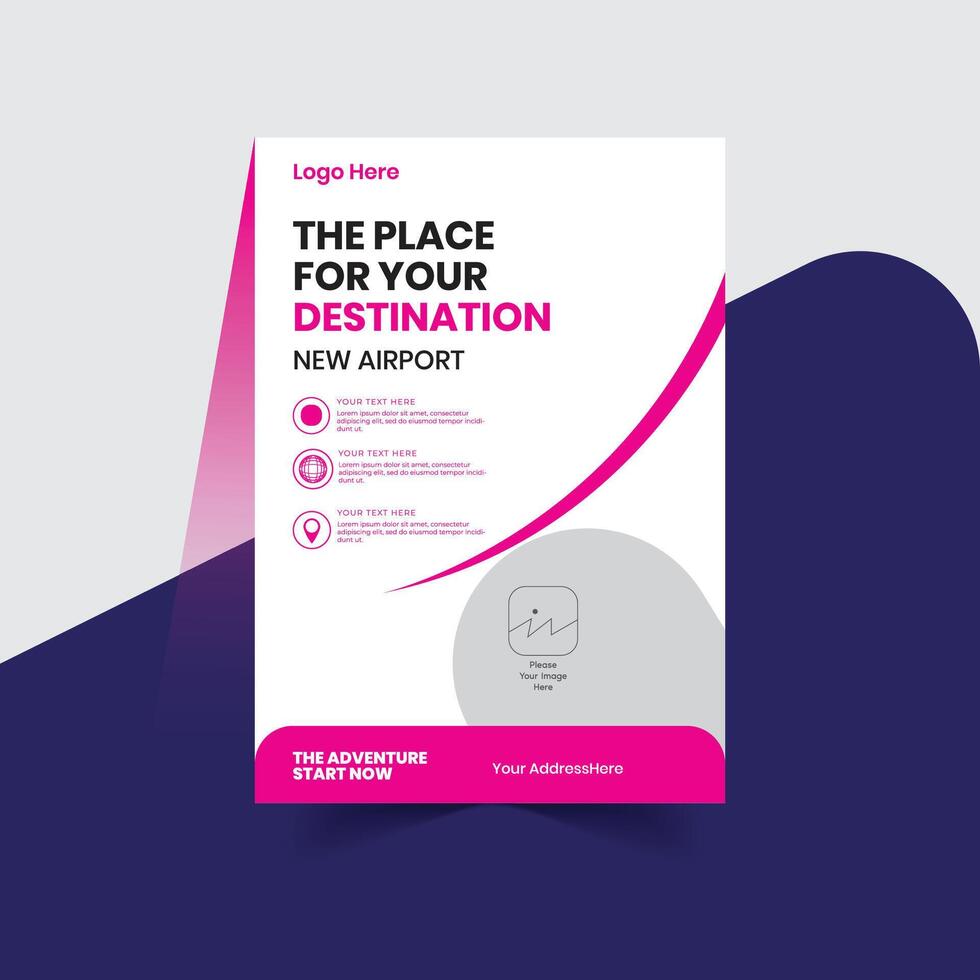 odern traveling flyer design vector