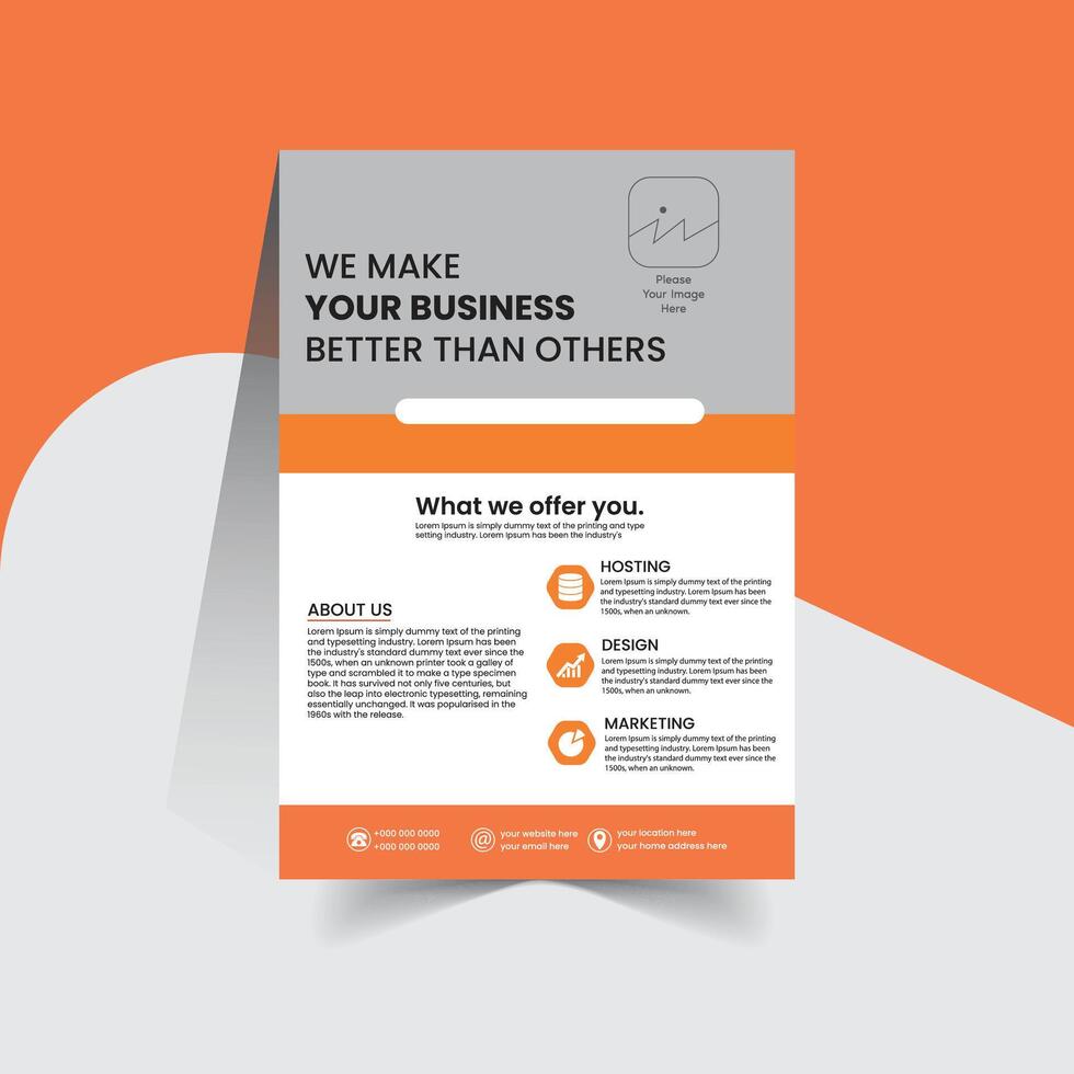 Creative Business flyer design template vector