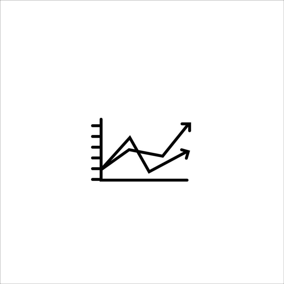Business graph icon vector