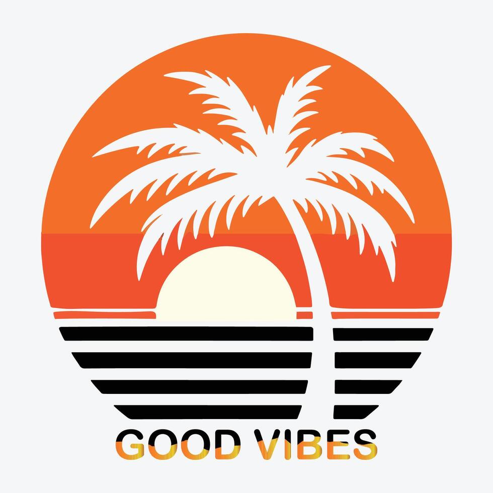 Summer vibes summer t shirt design vector