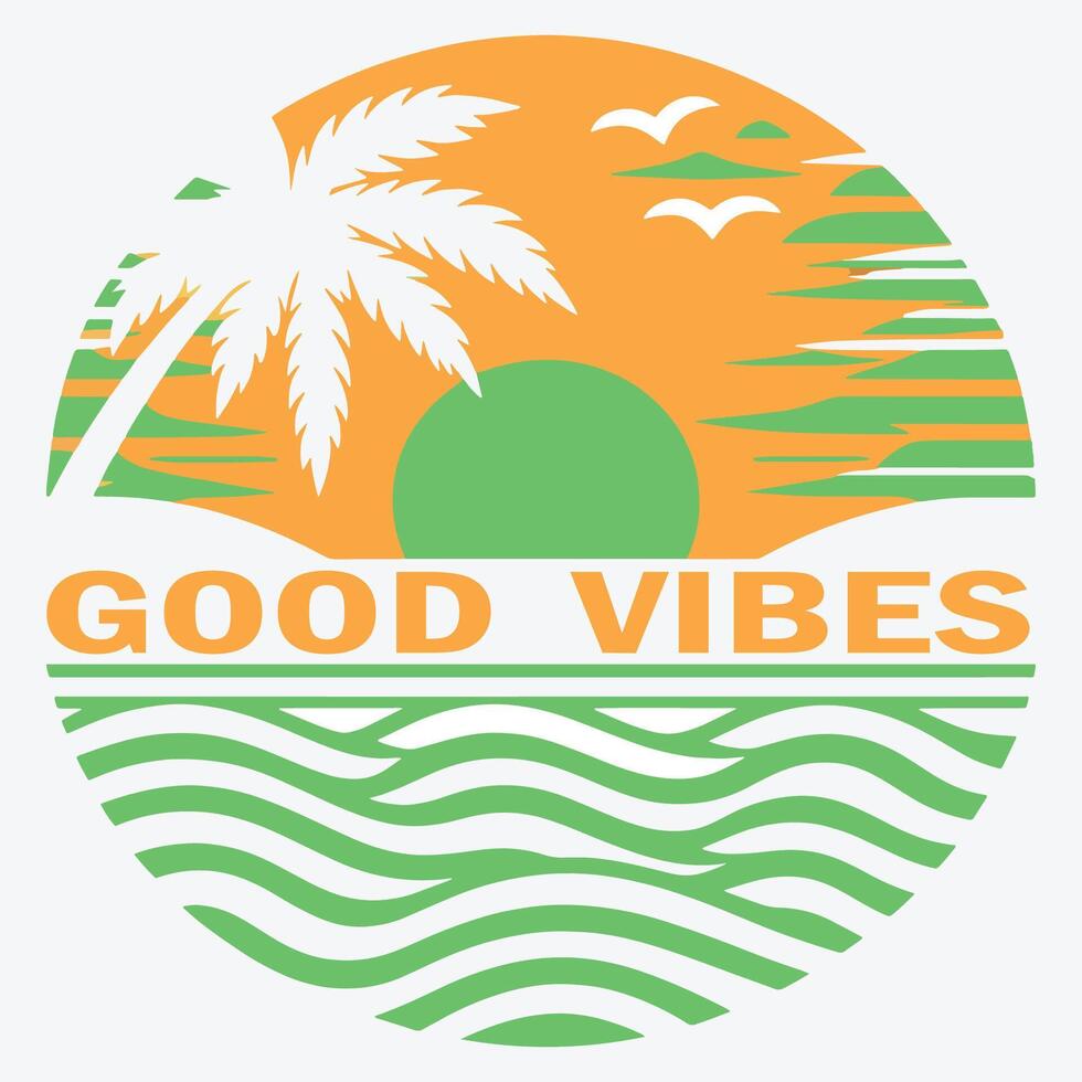 Summer vibes summer t shirt design vector