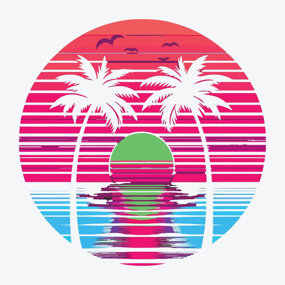Summer vibes summer t shirt design vector