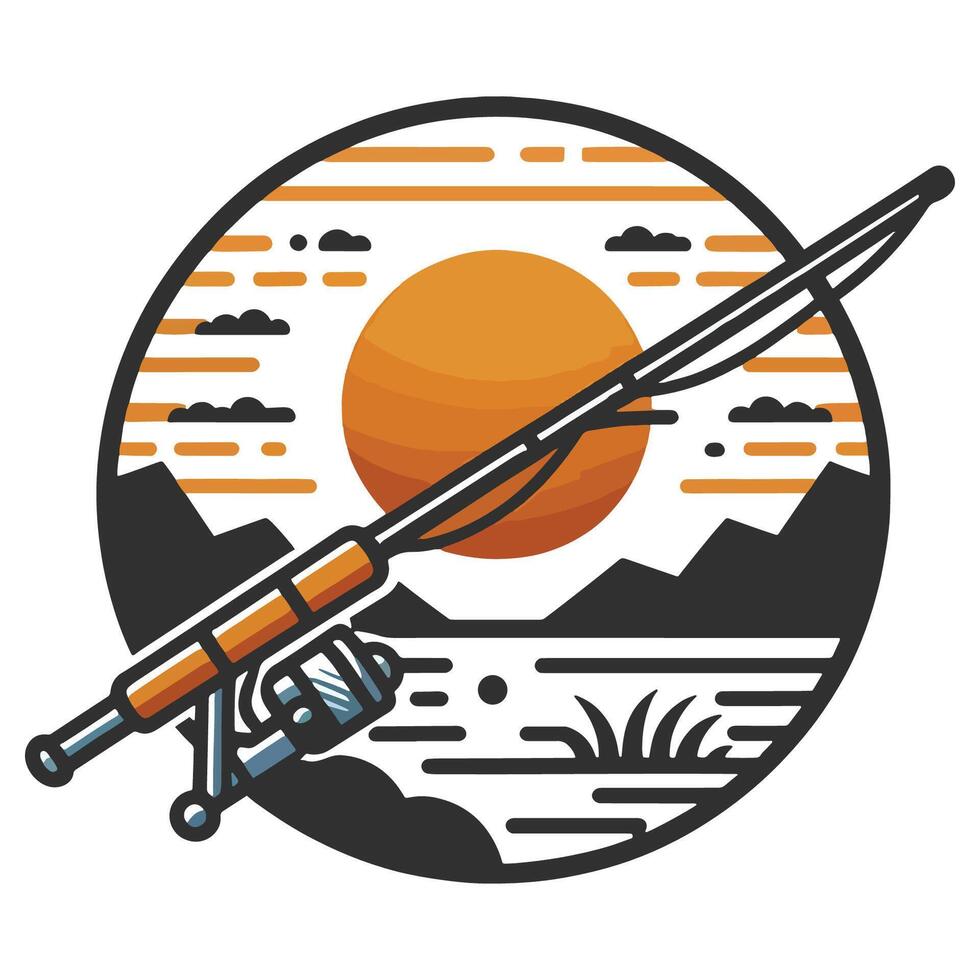 Fishing Logo and T shirt Design vector