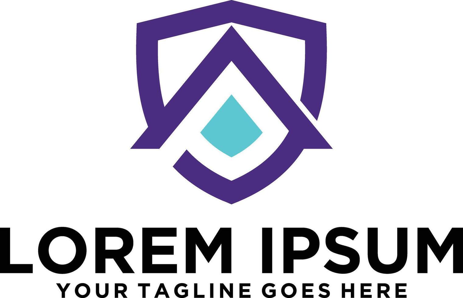 Shield modern A letter logo vector