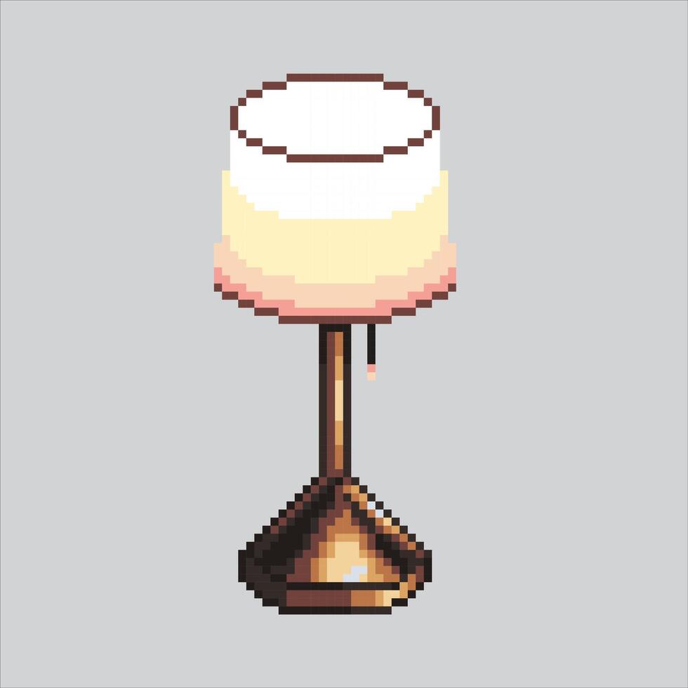 Pixel art illustration Table Lamp. Pixelated Table Lamp. Table Bed Lamp pixelated for the pixel art game and icon for website and game. old school retro. vector