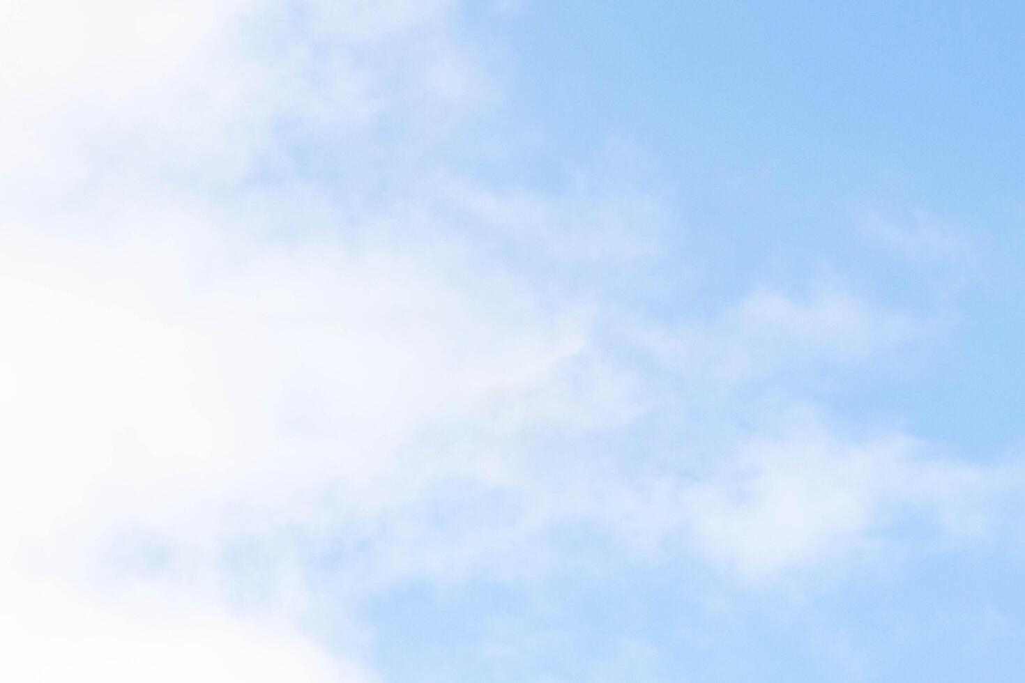 White passenger airplane flying in the sky amazing clouds in the background photo