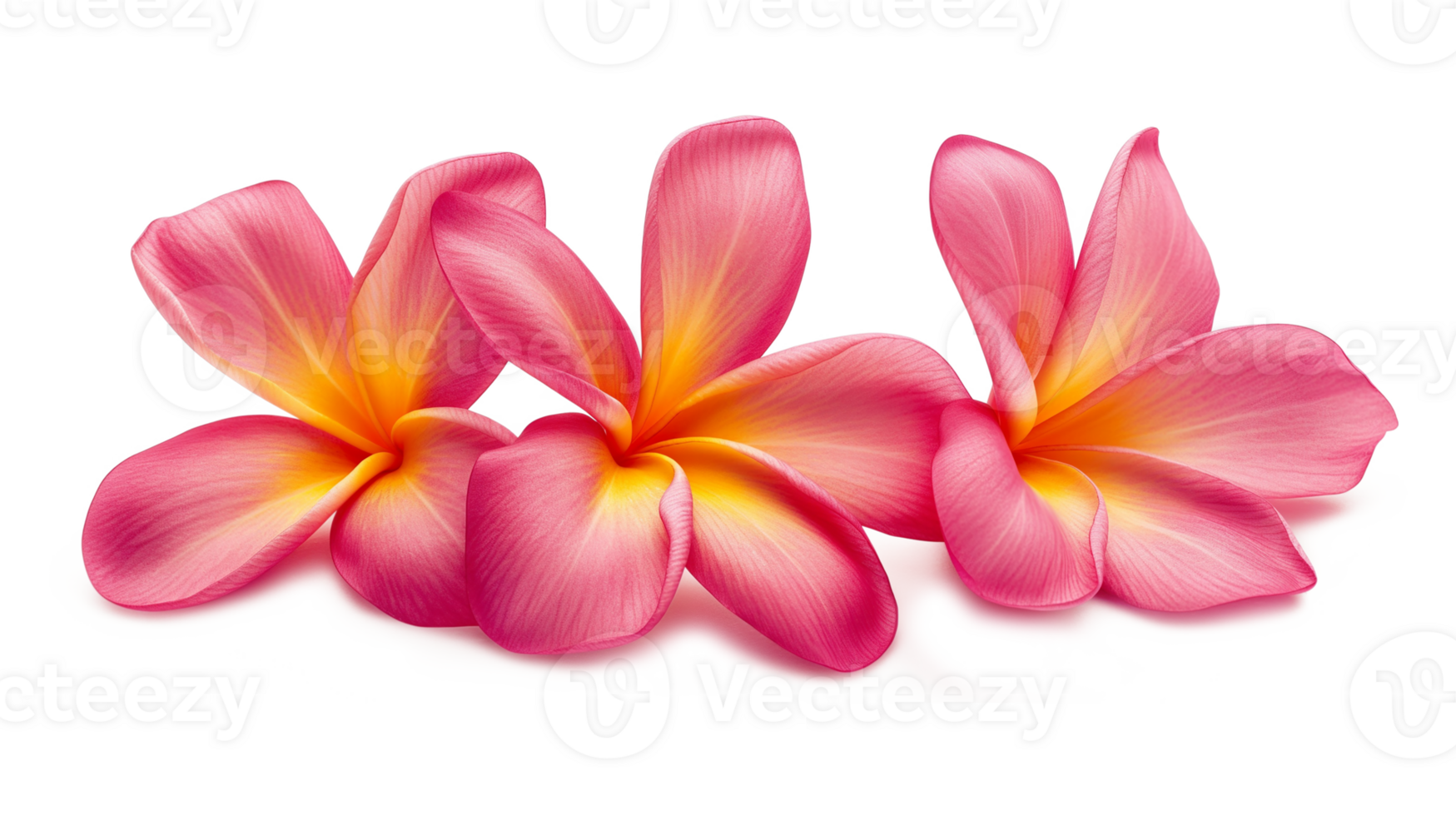 Frangipani plumeria flowers isolated on a transparent background png