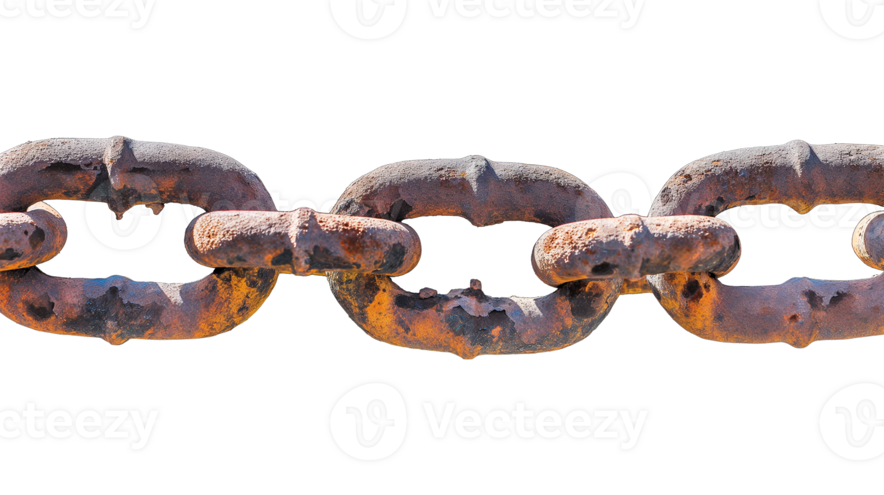 Chain long rust rusty isolated on a transparent background png