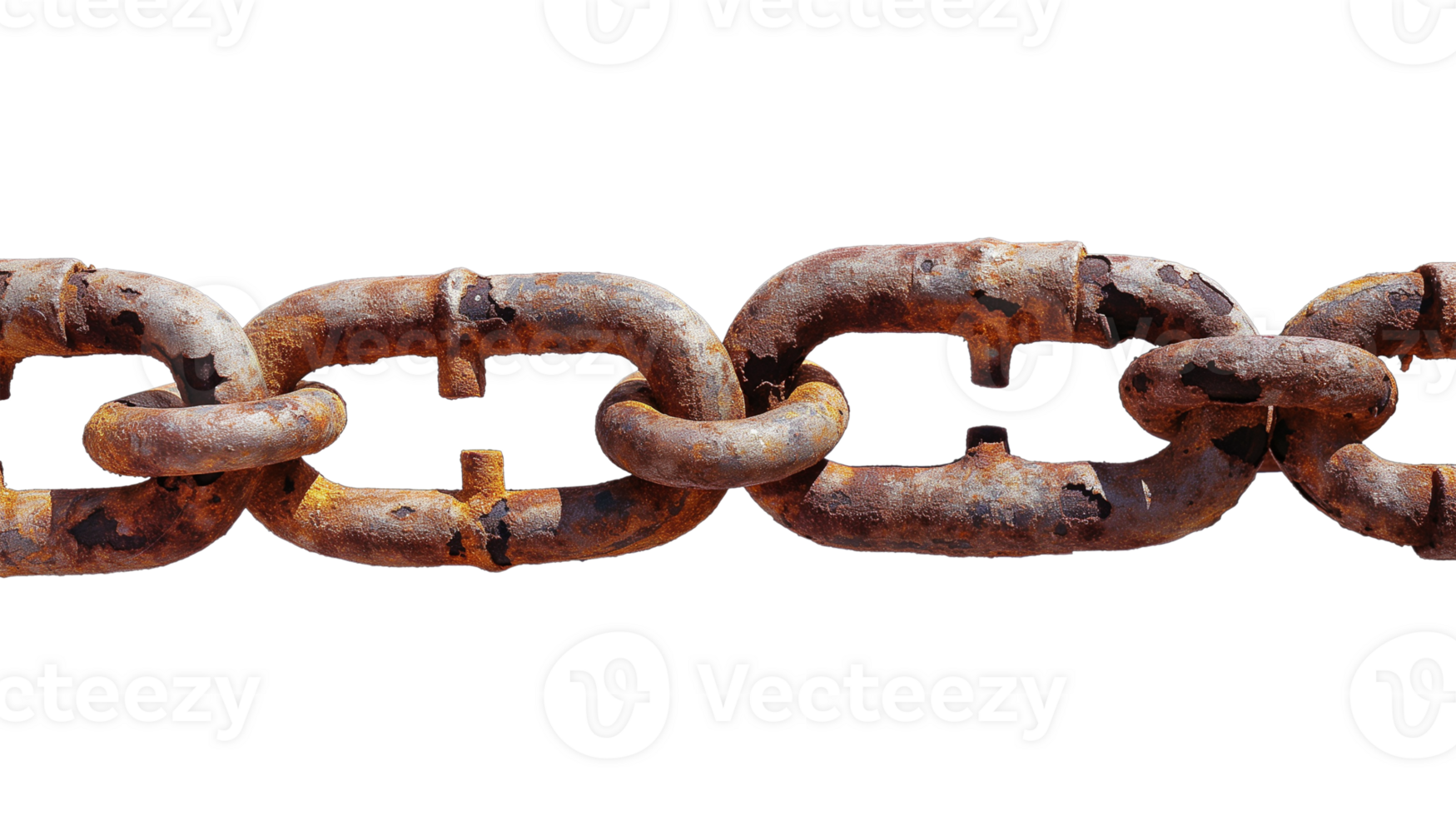 Chain long rust rusty isolated on a transparent background png