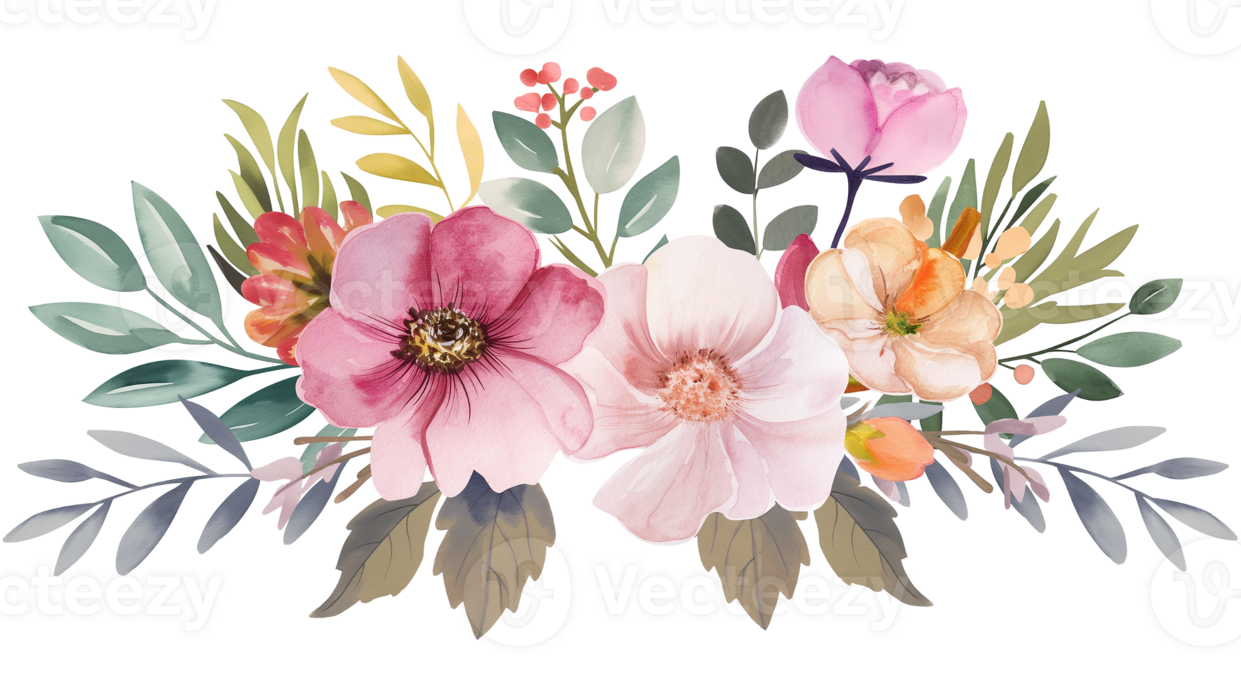 Beautiful Floral Border isolated on a transparent background png