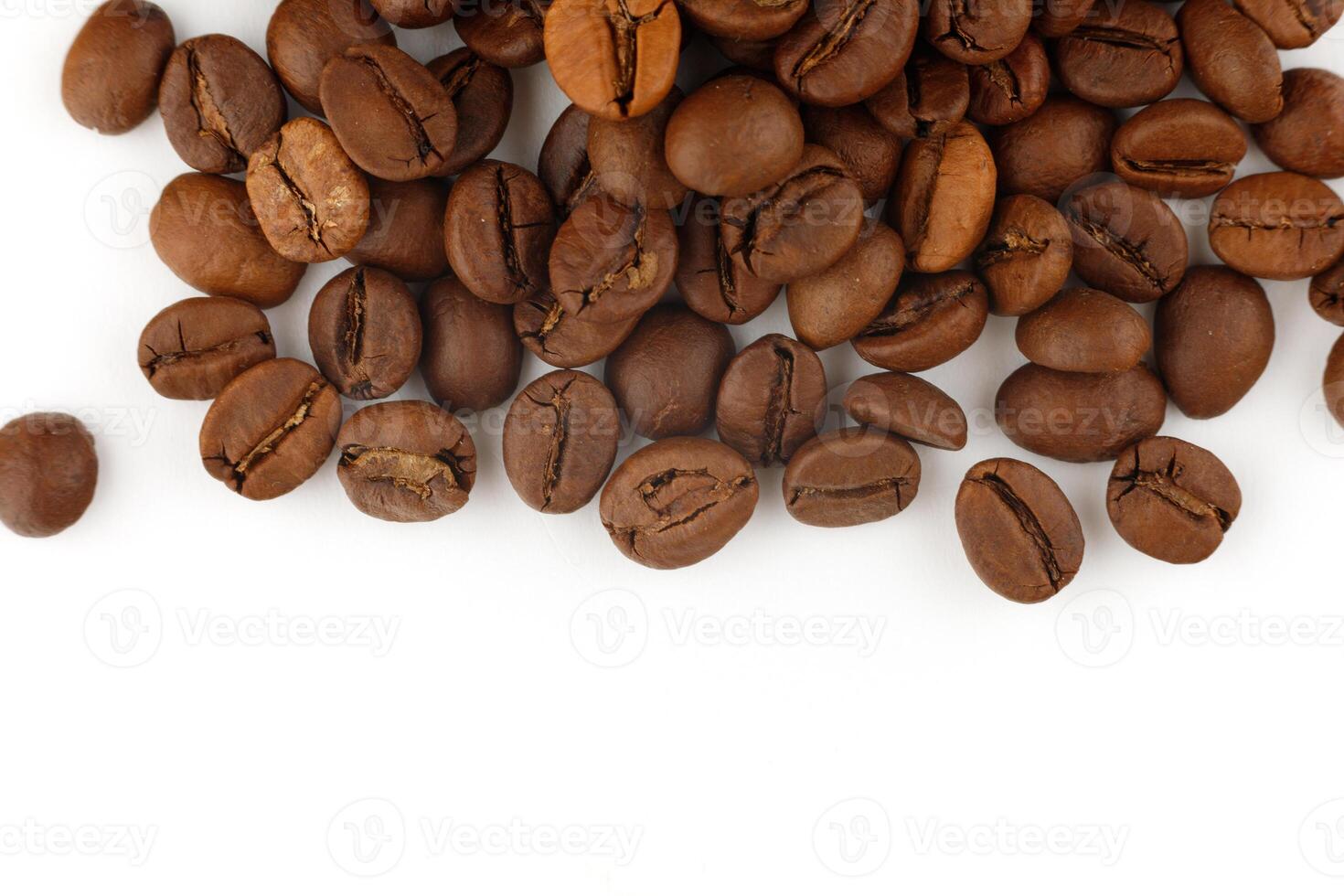 Coffee beans isolate on white. photo