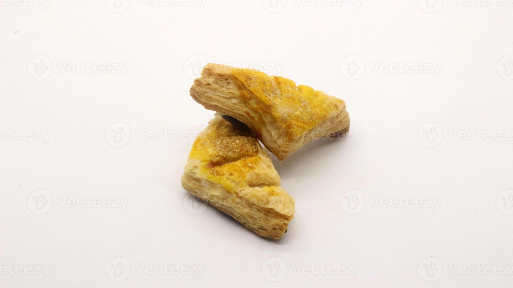 Chocolate pastry cake with a triangular shape photo